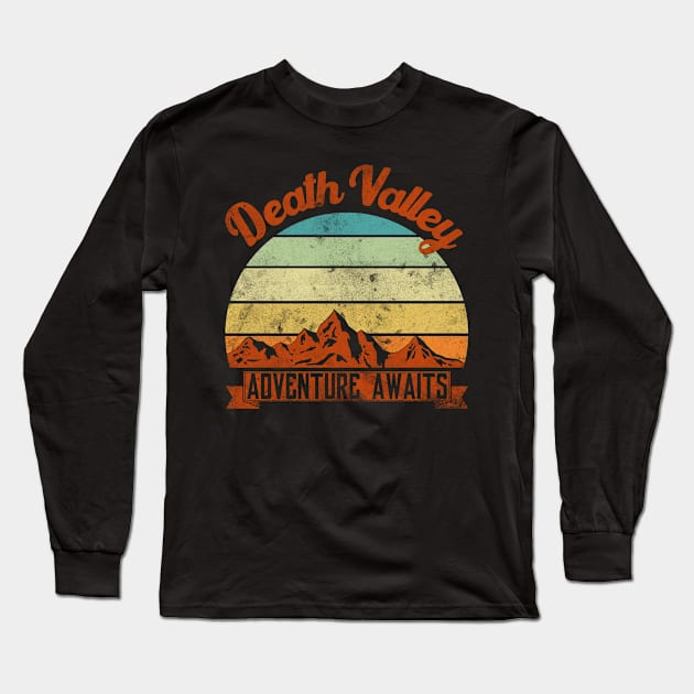 Death Valley family camping father son. Perfect present for mother dad friend him or her Long Sleeve T-Shirt by SerenityByAlex